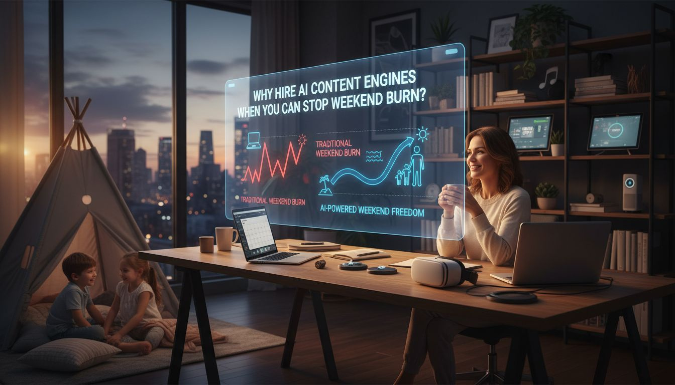 AI content engine powers publish-ready articles while weekends stay free from writing chores